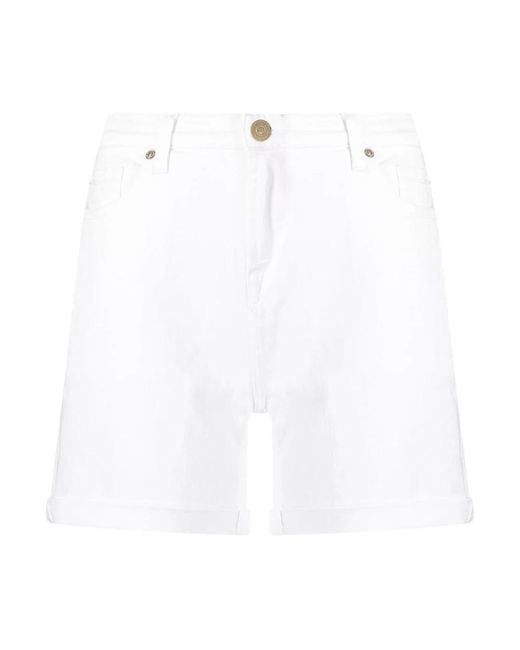 7 For All Mankind White Denim Shorts