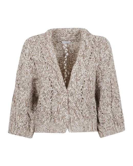 Cardigans Brunello Cucinelli de color Brown