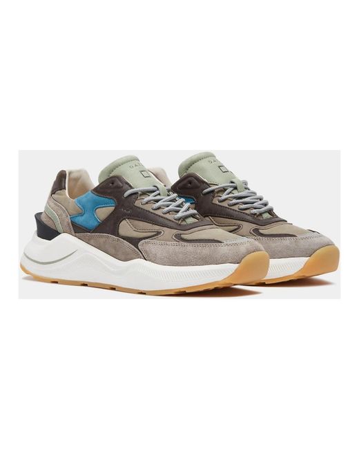 Date Schoenen ,Veelkleurig ,Katoen Fuga Sneakers in het Blue voor heren