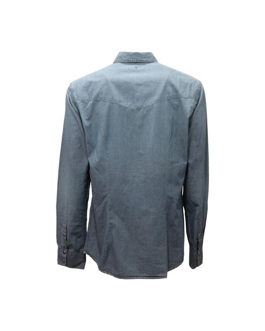 Dondup Blue Denim Shirts for men