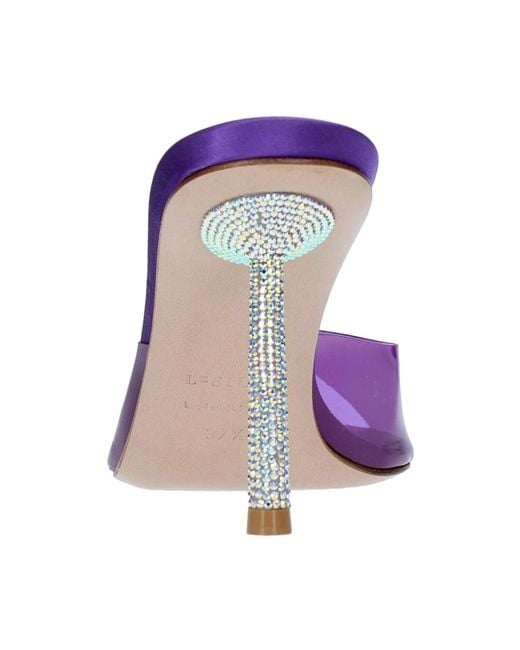 Le Silla Purple Heeled Mules