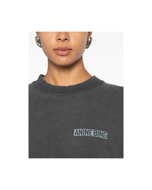 Anine Bing Gray Sweatshirts