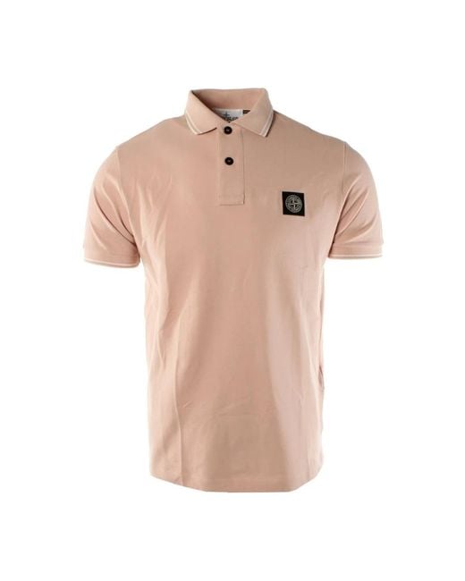 Stone Island Pink Polo Shirts for men