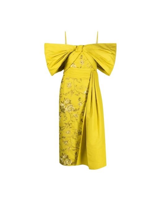 Erdem Yellow Midi Dresses