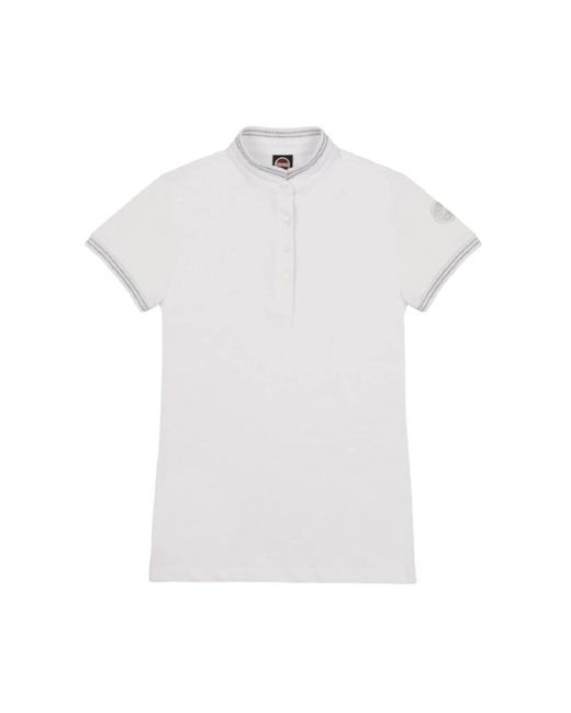 Colmar Tops ,Wit ,Katoen Polo Shirt Met Lurex in het White