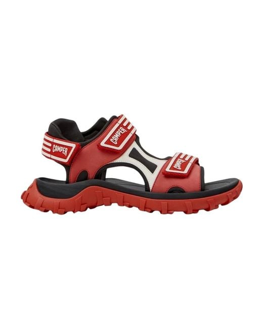 Camper Men's Red Flat Sandals