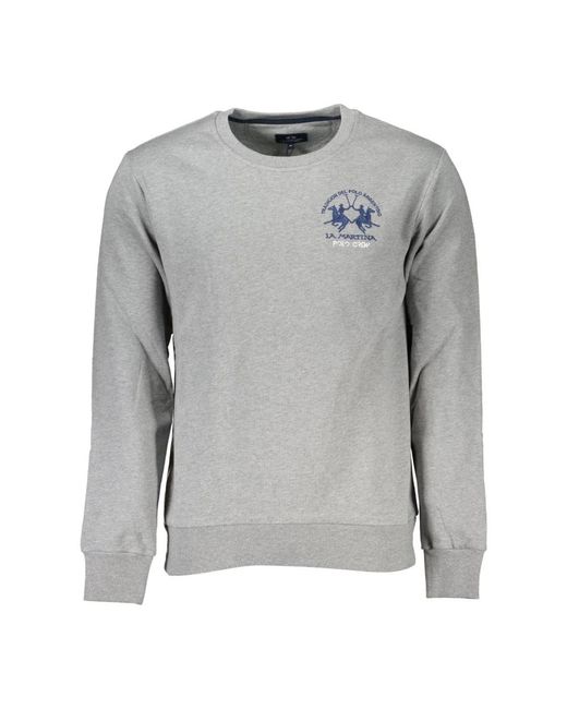 La Martina Gray Sweatshirts for men