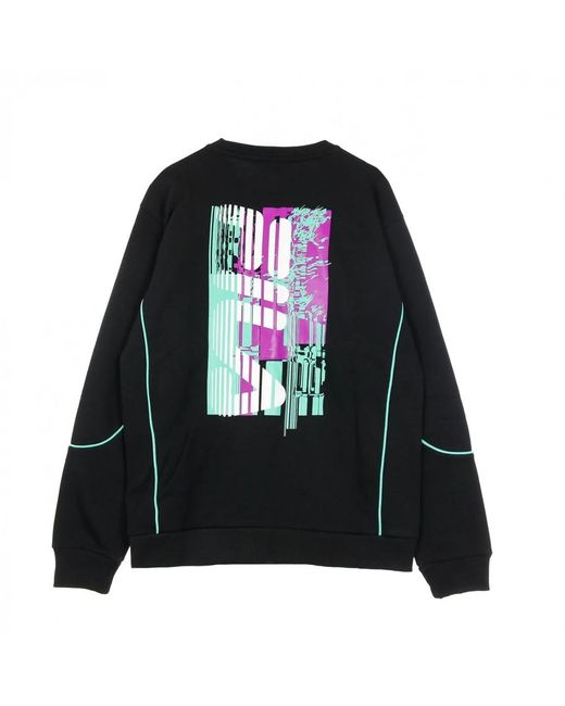 Fila Black Adil Crew Sweat Lightweight Crewneck Sweatshirt for men