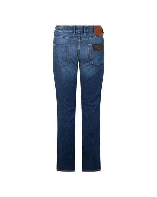 Moorer Blue Straight Jeans for men