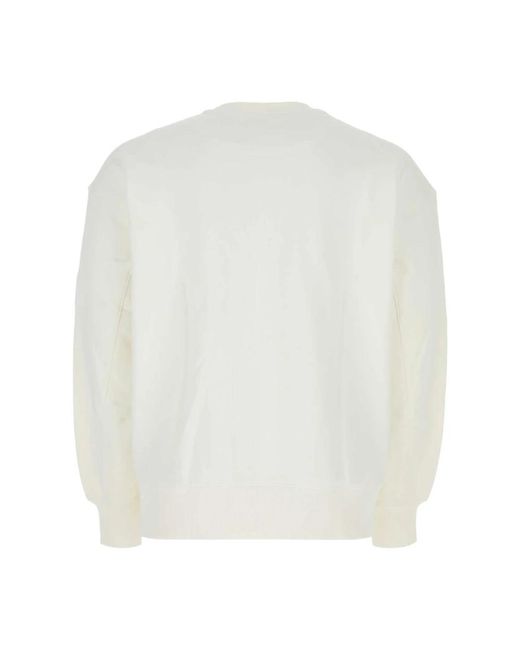 Y-3 Ivory Baumwoll-Sweatshirt in White für Herren