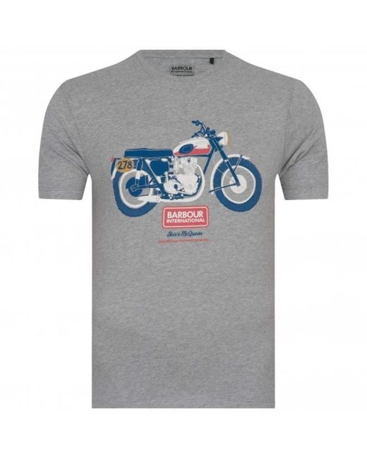 Barbour Gray International Indiana T-shirt Marl Xl for men