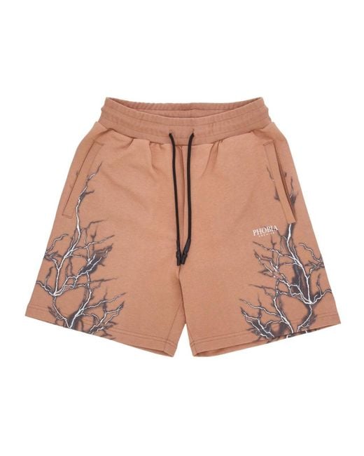 PHOBIA ARCHIVE Lightning Shorts in het Brown voor heren