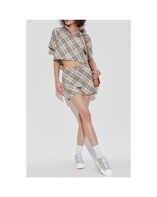 Burberry Gray Short Shorts