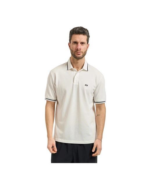ARMANI EXCHANGE White Polo Shirts for men