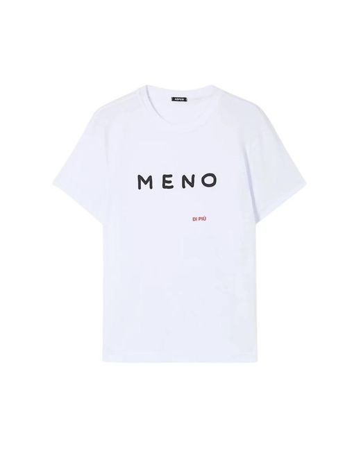 Aspesi Tops ,Wit ,Katoen Wit Katoenen T-Shirt Meno, Di Più in het White