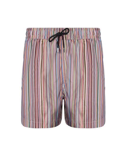 Paul Smith Badmode ,Veelkleurig ,Polyester Stijlvolle Zwemkleding Met Trekkoord in het Purple voor heren