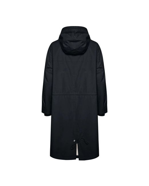 Part Two Jassen ,Blauw ,Katoen Donkerblauwe Loose-Fit Jas in het Black