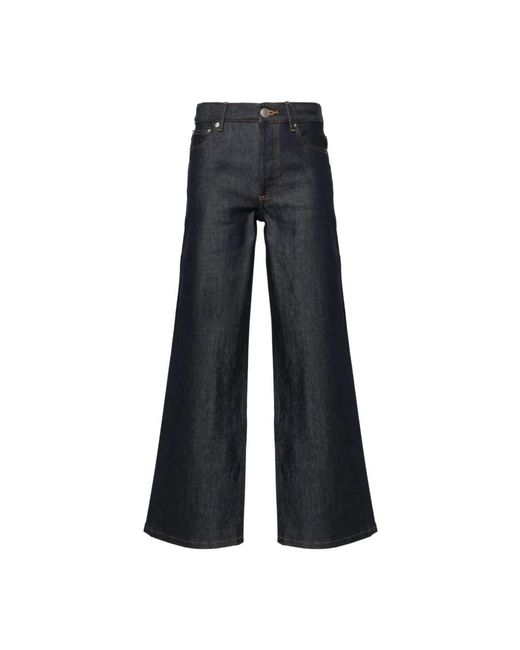 Wide Jeans A.P.C. de color Blue