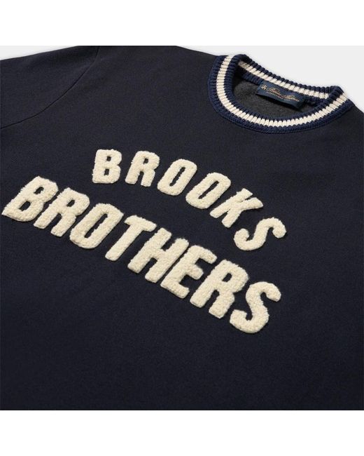 Brooks Brothers Blue Round-Neck Knitwear for men