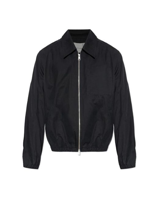 AMI Jassen ,Zwart ,Katoen De Cœur Zipped Jacket in het Blue voor heren