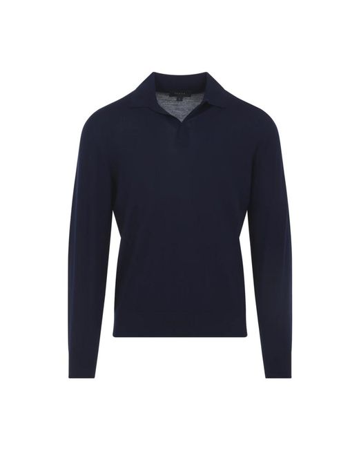 Sease Blue V-Neck Knitwear for men