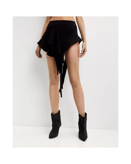 Mugler Black Short Skirts