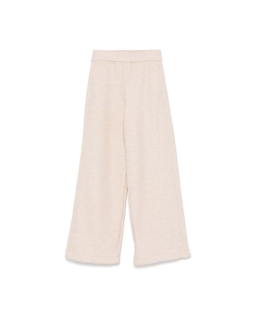 Max Mara Natural Hose mit elastischem bund französischer frottee