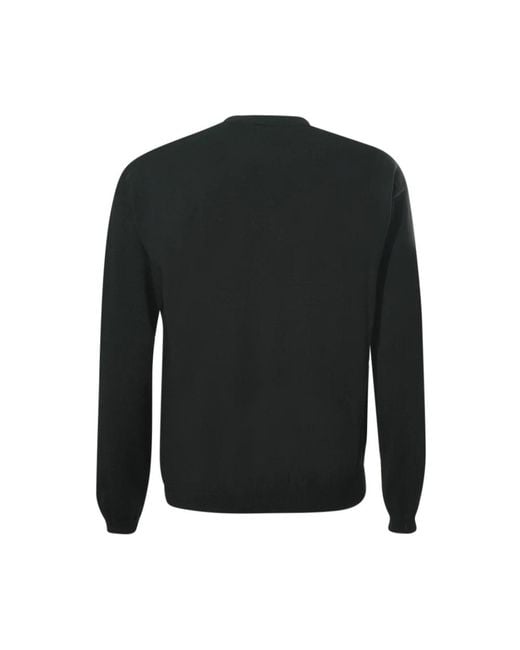 Alpha Studio Black Round-Neck Knitwear for men