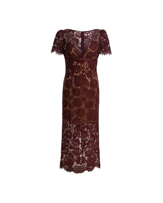 Midi Dresses Self-Portrait de color Brown