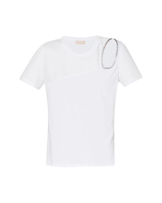 Liu Jo White Lässiges baumwoll-t-shirt in verschiedenen farben