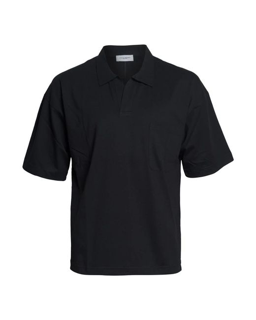 Paolo Pecora Black Polo Shirts for men