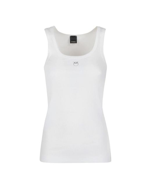 Pinko White Sleeveless Tops