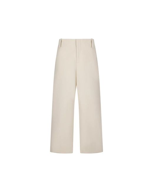 Jacquemus White Wide Trousers for men