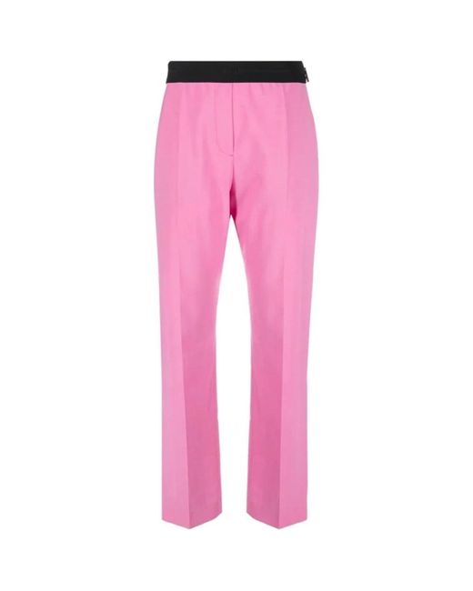 MSGM Pink Slim-Fit Trousers