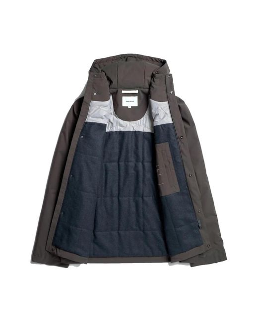 Norse Projects Jassen ,Bruin ,Wol Herluf Alpinix Smart Merino Jacket in het Gray voor heren