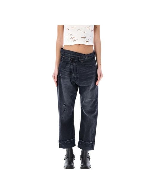 R13 Blue Cropped Jeans