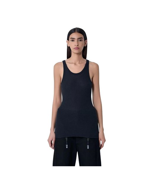 Lemaire Crewneck Suspender Tank Top in het Blue