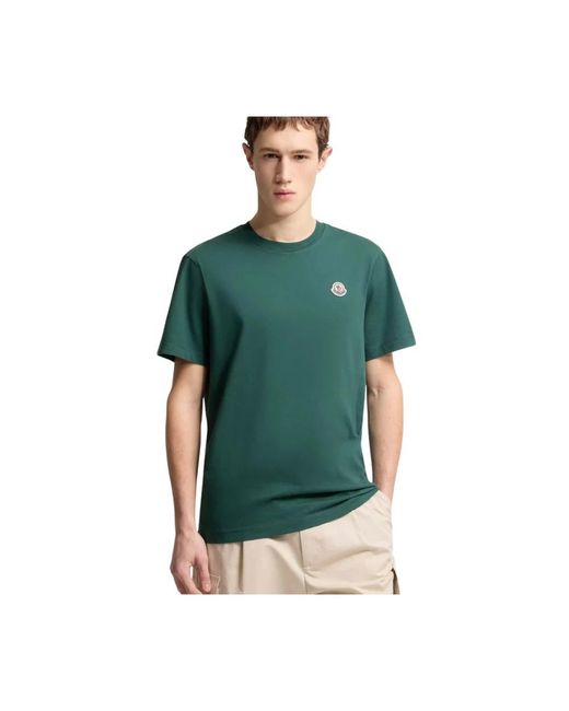 Moncler Tops ,Veelkleurig ,Katoen Logo Patch Katoenen T-Shirt Pack Van Drie in het Green voor heren