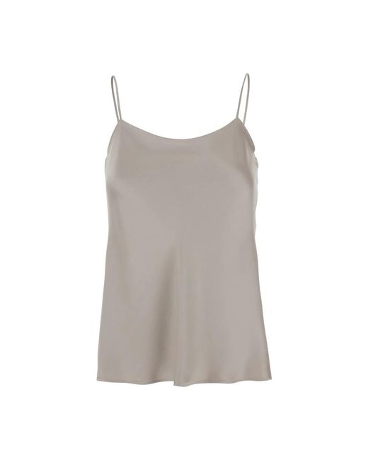 Sleeveless Tops Herno en coloris Gray