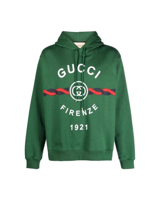 Accogliente felpa con cappuccio di Gucci in Green da Uomo