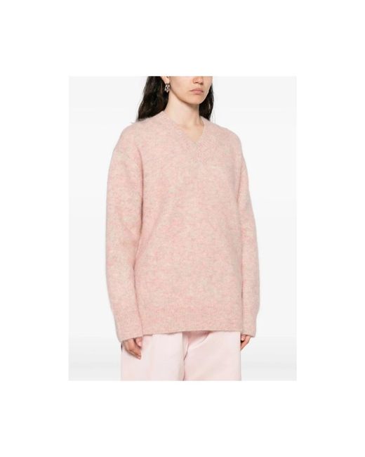 Bellerose Pink V-Neck Knitwear