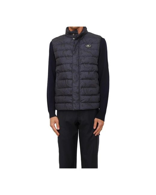 Etro Gesteppte Weste Mit Logo in Blue für Herren