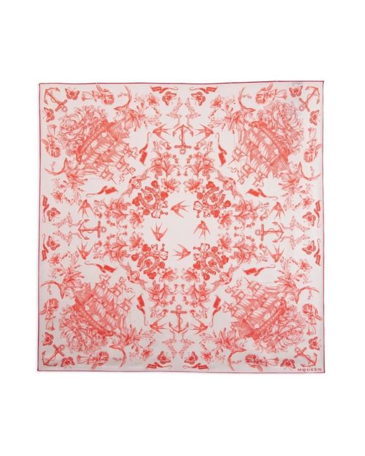 Alexander McQueen Pink Sailor Tattoo Schal