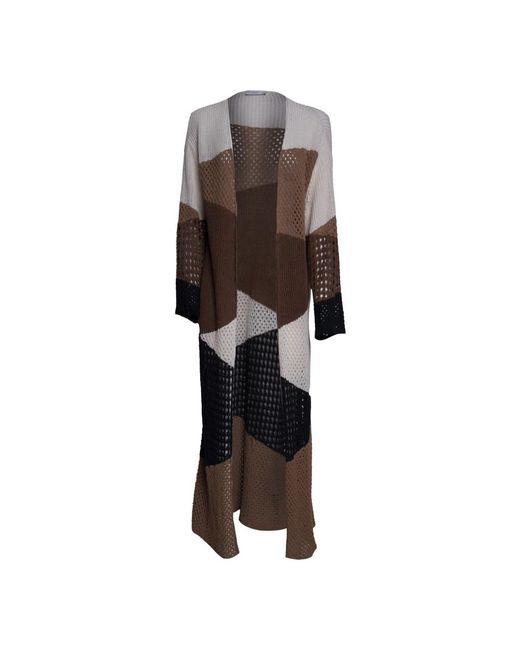 Akep Brown Long Knitwear