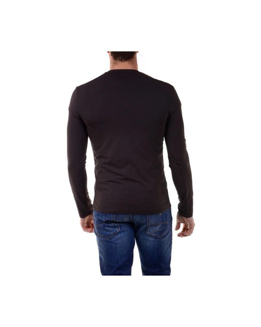 Armani Jeans Blue Round-Neck Knitwear for men