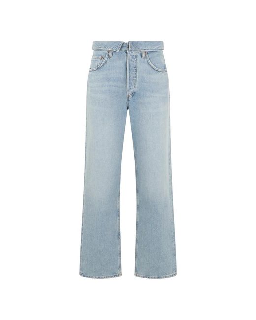 Agolde Blue Straight Jeans