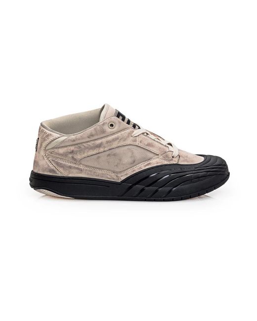 Givenchy Schoenen ,Wit ,Leer Witte Sneakers Van Nubuck Leer Met Rubberen Zool in het Gray voor heren