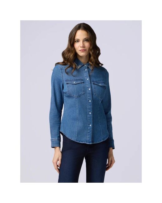 Denim Shirts di Oltre in Blue