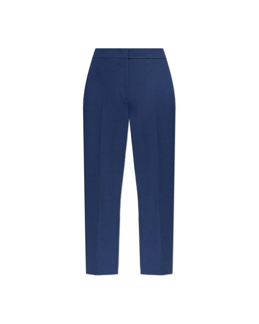 Max Mara Broeken ,Blauw ,Leer Pegno Broeken in het Blue
