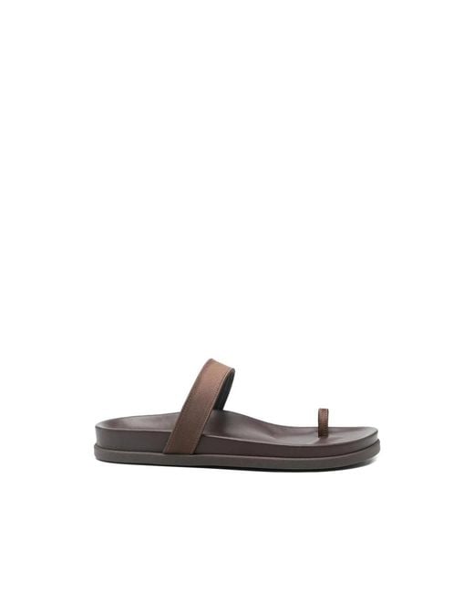 Ancient Greek Sandals Brown Toe Strap Sandals